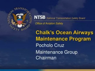Chalk’s Ocean Airways Maintenance Program
