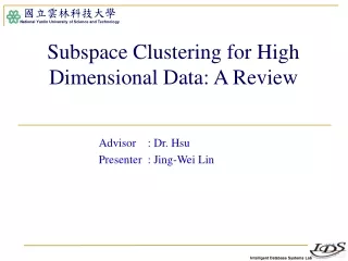 Subspace Clustering for High Dimensional Data: A Review