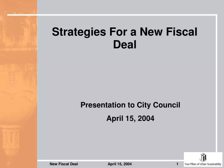 strategies for a new fiscal deal presentation