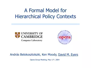 A Formal Model for  Hierarchical Policy Contexts