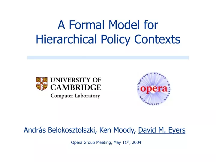 a formal model for hierarchical policy contexts