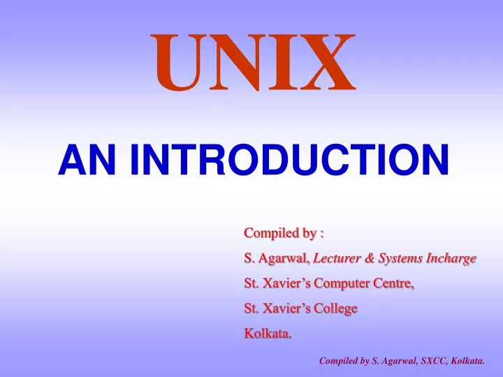 unix an introduction