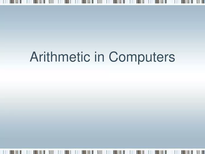 arithmetic in computers