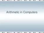 Arithmetic in Computers - slide 1