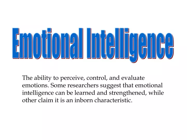 emotional intelligence