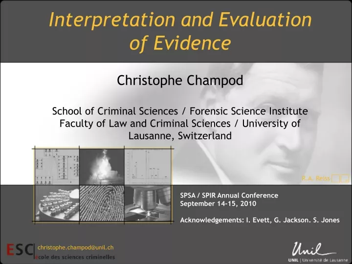 interpretation and evaluation of evidence