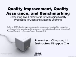 Quality Improvement, Quality Assurance, and Benchmarking