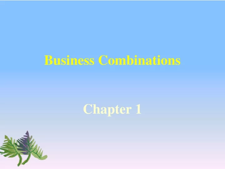 business combinations