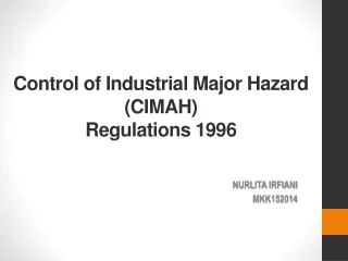 Control of Industrial Major Hazard (CIMAH) Regulations 1996