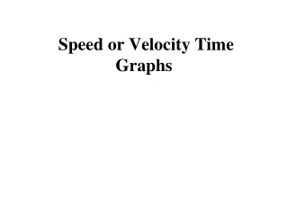 Speed or Velocity Time Graphs