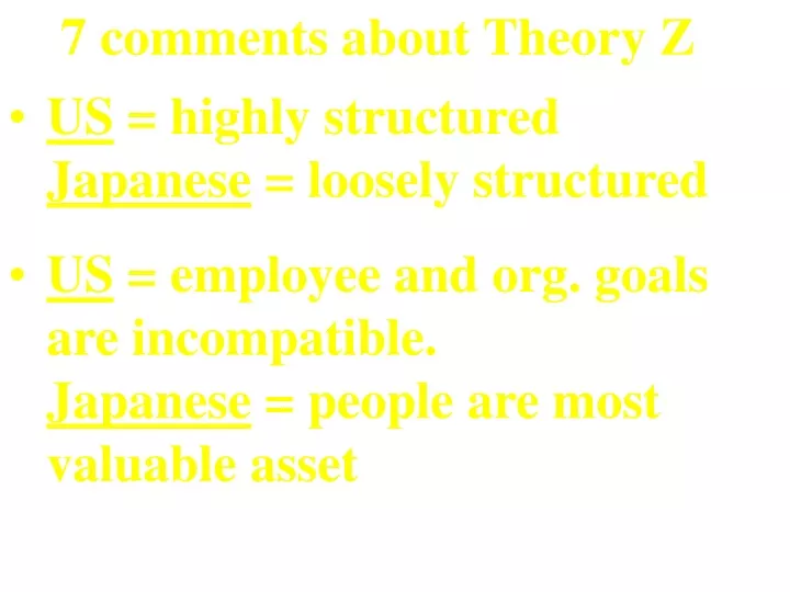 7 comments about theory z