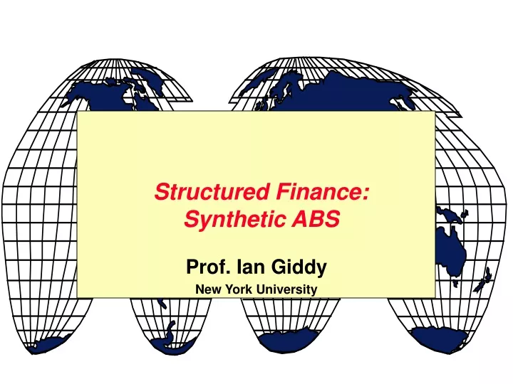 structured finance synthetic abs