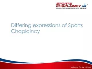 Differing expressions of Sports Chaplaincy