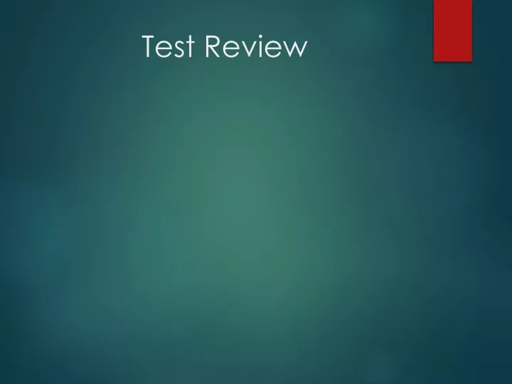 test review