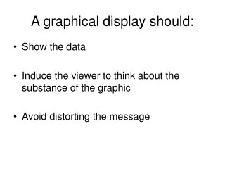 A graphical display should: