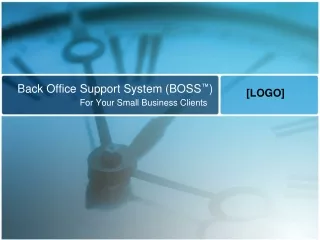 Back Office Support System (BOSS ™ )