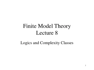 Finite Model Theory Lecture 8