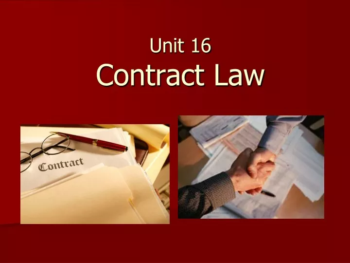 unit 16 contract law