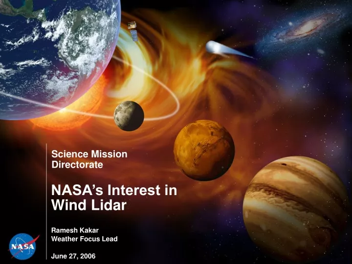 nasa s interest in wind lidar