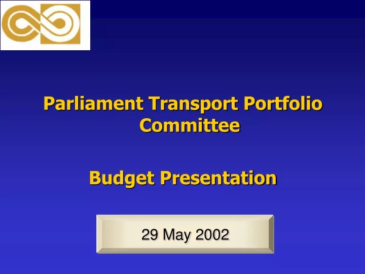 parliament transport portfolio committee budget