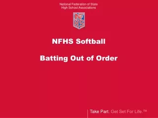 NFHS Softball Batting Out of Order