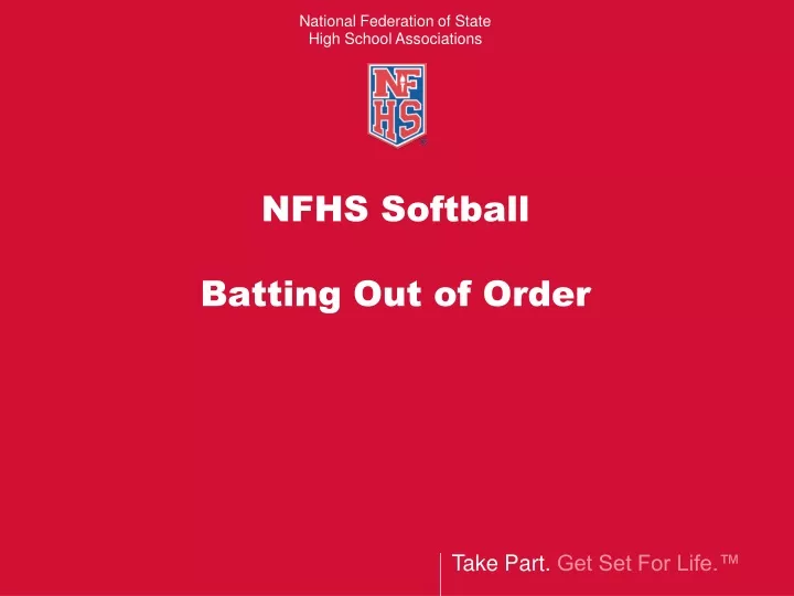 nfhs softball batting out of order