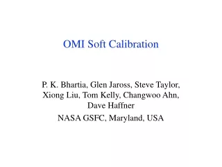OMI Soft Calibration