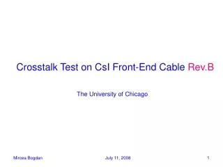Crosstalk Test on CsI Front-End Cable  Rev.B