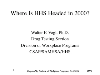 Where Is HHS Headed in 2000?