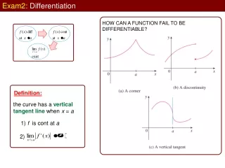 Exam2:  Differentiation