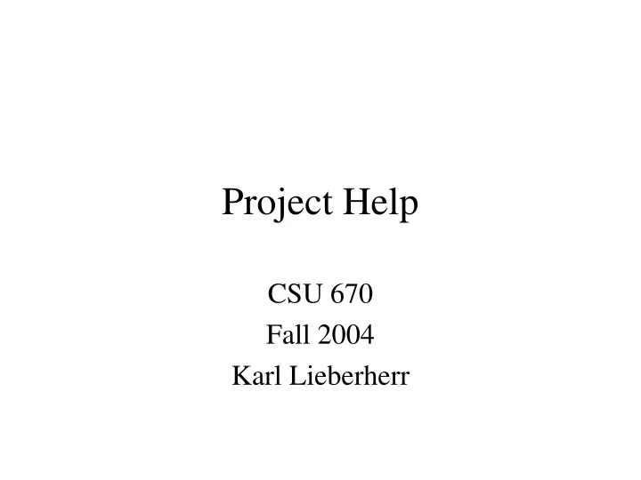 project help