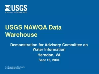 USGS NAWQA Data Warehouse
