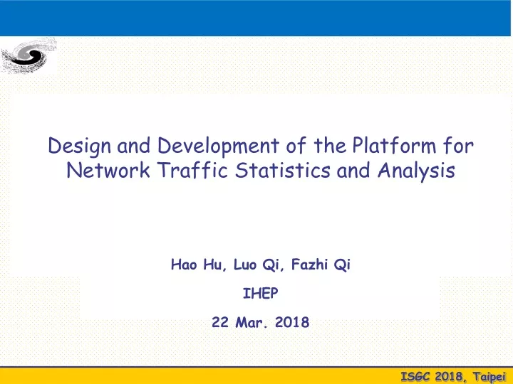 design and development of the platform for network traffic statistics and analysis