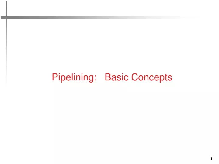 pipelining basic concepts