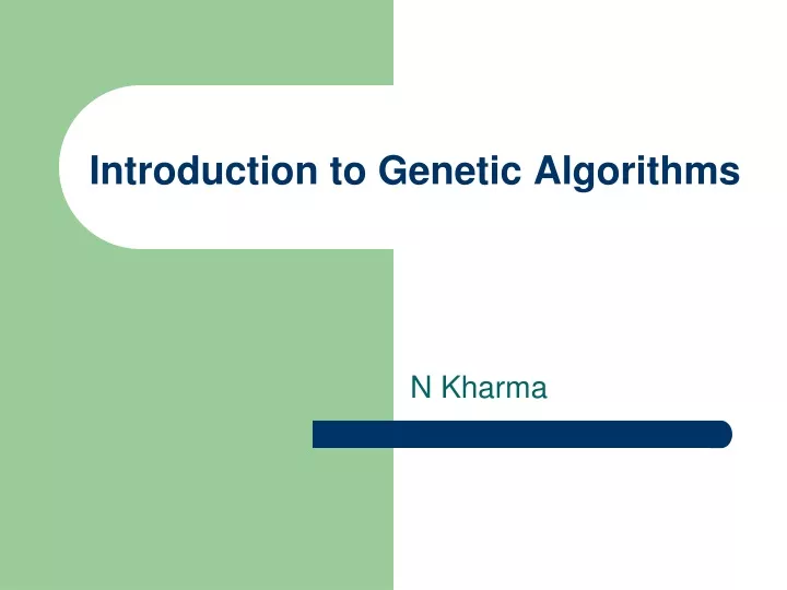 introduction to genetic algorithms