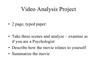 Video Analysis Project
