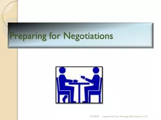 Preparing for Negotiations