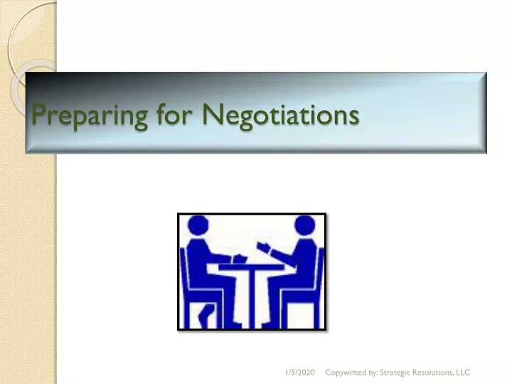 preparing for negotiations