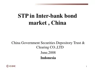 S TP  in Inter-bank bond market ,  China