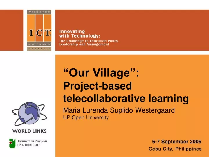 our village project based telecollaborative learning