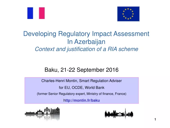 developing regulatory impact assessment