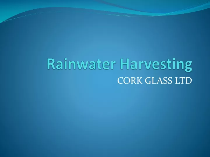rainwater harvesting