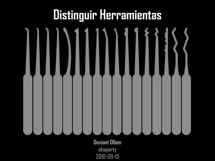 distinguir herramientas