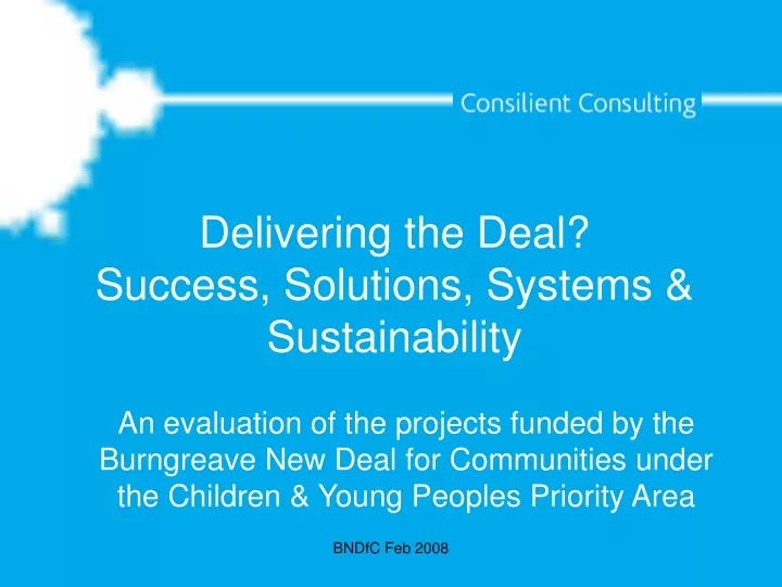 delivering the deal success solutions systems sustainability