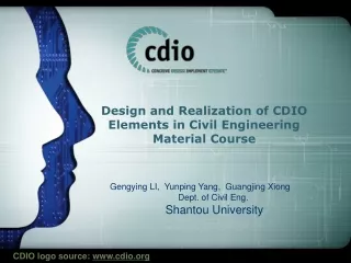Design and Realization of CDIO Elements in Civil Engineering Material Course