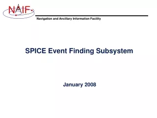SPICE Event Finding Subsystem