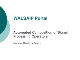 WALSAIP Portal
