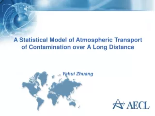 A Statistical Model  of  Atmospheric Transport of Contamination over A Long Distance