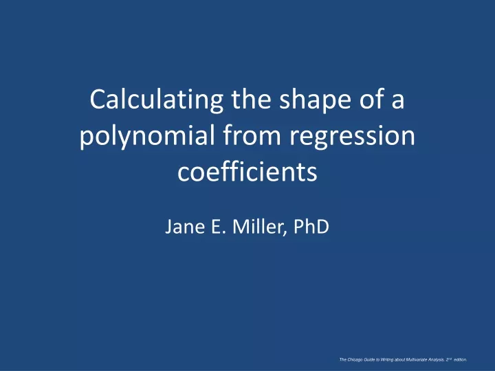 calculating the shape of a polynomial from regression coefficients