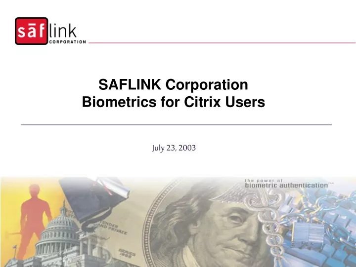 saflink corporation biometrics for citrix users